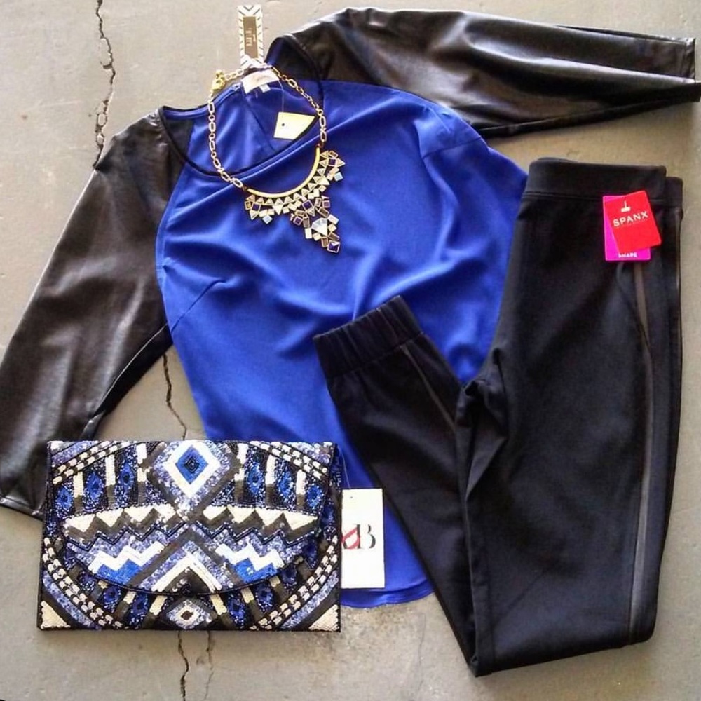 SugarLips Faux leather blouse LAST FINAL PRICE SALE